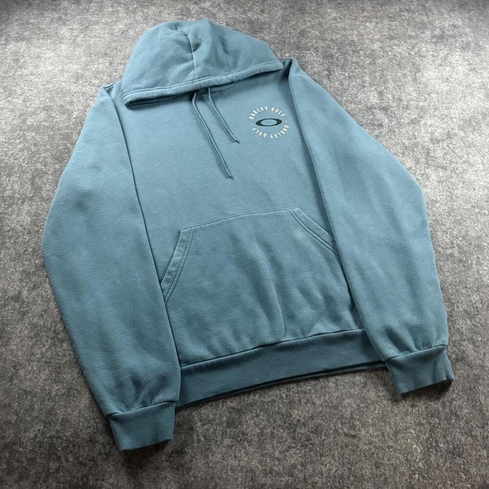 Oakley Golf Men’s L Blue Everywhere Pullover Hoodie Palm Tree Graphic Gorpcore